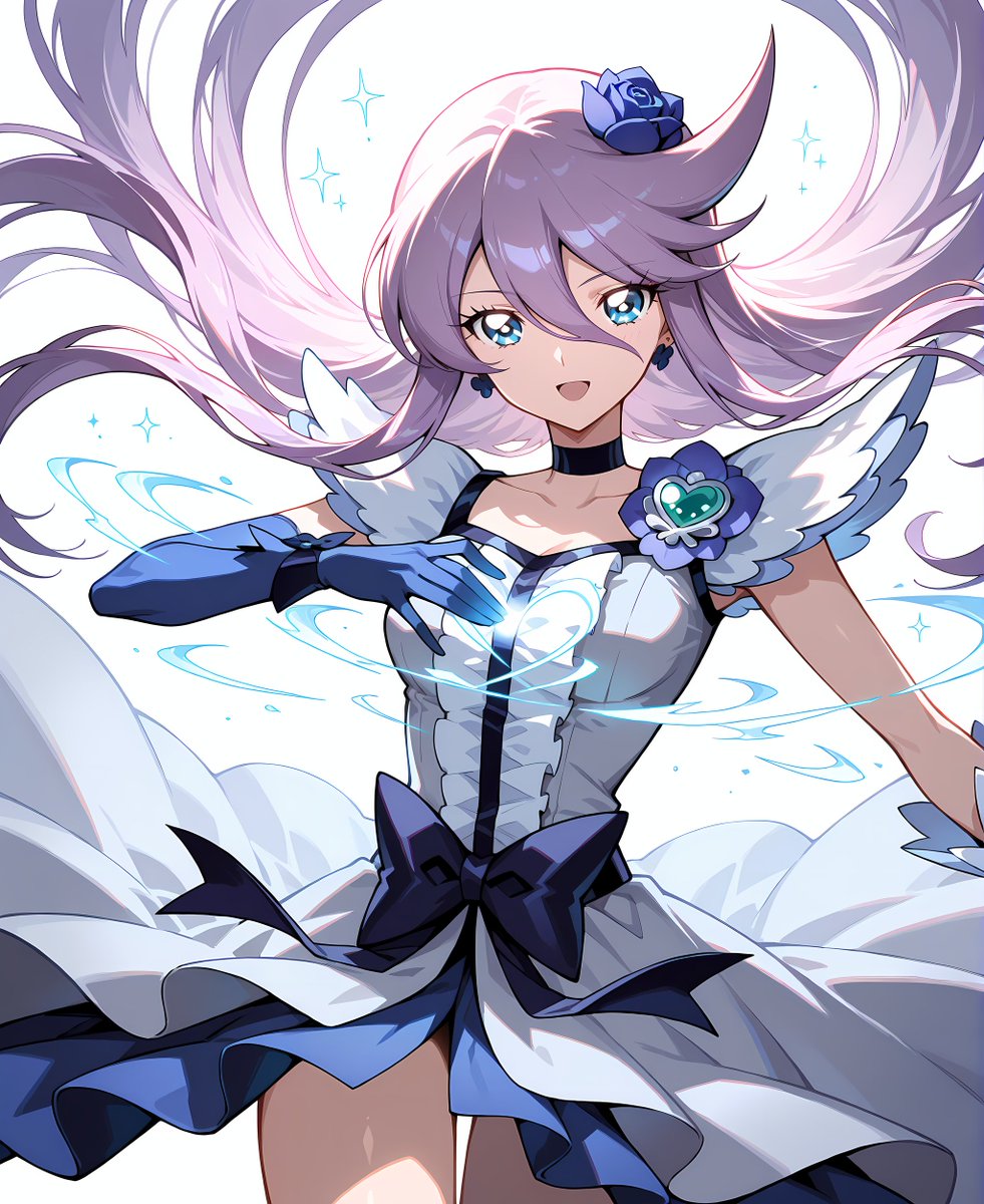 月光に冴える一輪の花、キュアムーンライト💕 #キュアムーンライト