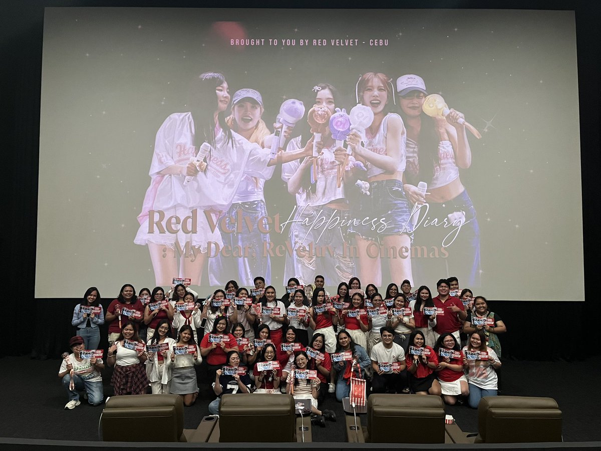 redvelvetcebu's tweet photo. Cebu Luvies! 🎀

Thank you so much for coming to the Red Velvet Happiness Diary: My Dear Reveluv block screening yesterday! 🥹💝 Hope all of you enjoyed! 

See you next time! 🩷💛🩵💚💜 https://t.co/afTJxgwONX
