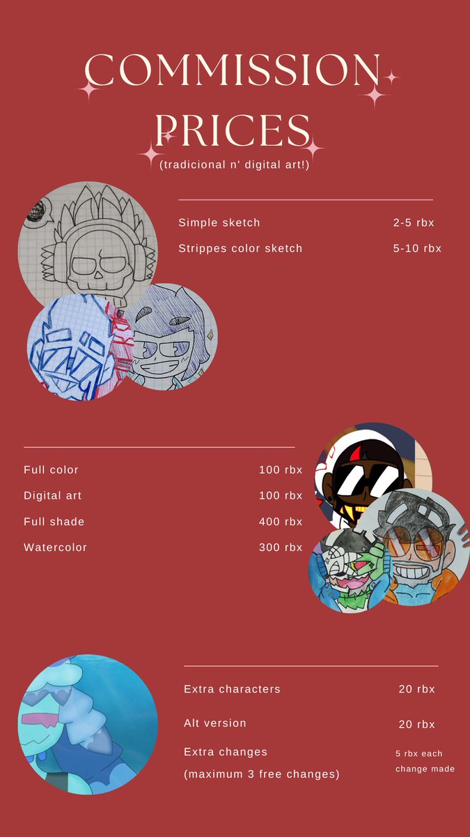 sparkydadoggo's tweet image. ROBUX COMMISSIONS OPEN!!! If your interested dm me!!!! :3
#Robuxcommissions #commissionsopen #robuxartcommission