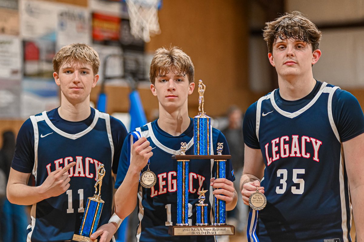 sportingtimes's tweet photo. Legacy Christian Academy Eagles Capture 2025 KCAA Boys Super Regional Championship

The Legacy Christian Academy Eagles, led by Head Coach Shaun Cummings, soared to victory in the 2025 KCAA Boys Super Regional Championship,
securing the title with a thrilling 50-47 win over Bethel Christian in the championship game.

The road to the title began with a hard-fought 51-46 semi-final victory over Oak Ridge Christian
Academy. 

In the championship game, the Eagles were powered by an outstanding performance from senior Cole Phillips, who led the team with 17 points, 8 rebounds, and 4 assists, earning
Tournament MVP honors. Senior Trace Stivers added 12 points, 5 rebounds, and 2 blocks, and freshman Mason Phillips contributed 15 points, 5 rebounds, and 4 assists, while Both TraceStivers and Mason Phillips were named to the All-Tournament Team.

With this victory, the Eagles advance to the KCAA State Tournament, where they will face Lexington Latin next Friday in Lexington.

For additional information, please contact:

Shaun Cummings
Head Coach, Legacy Christian Academy Boys Basketball
Email: scummings@lcabg.com
