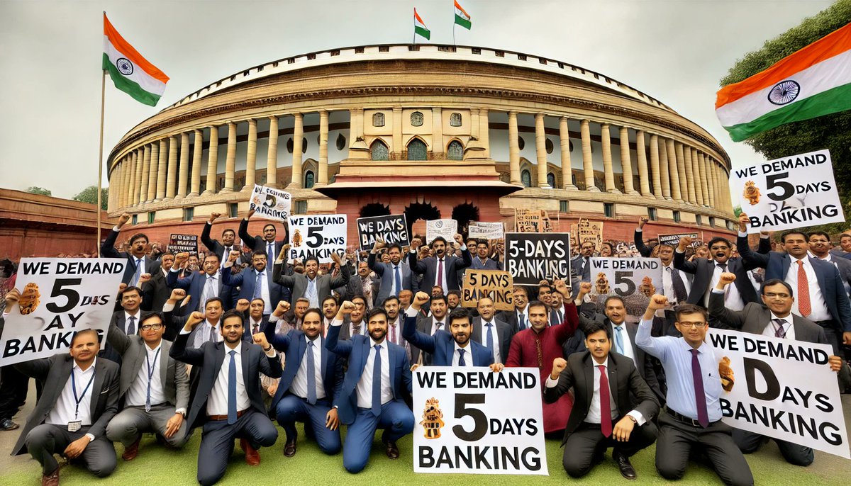 alashshukla's tweet image. A logical demand of #5Daysbanking should be accepted by government.

When every other istitution is getting why not bankers?

 #UnitedWeStand