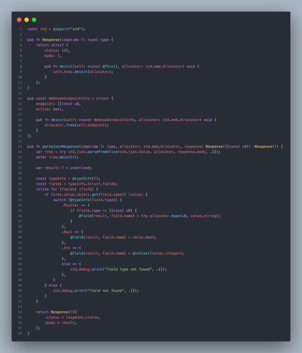 zigでジェネリックなJsonパーサ仮で作ったけどこんな感じか
