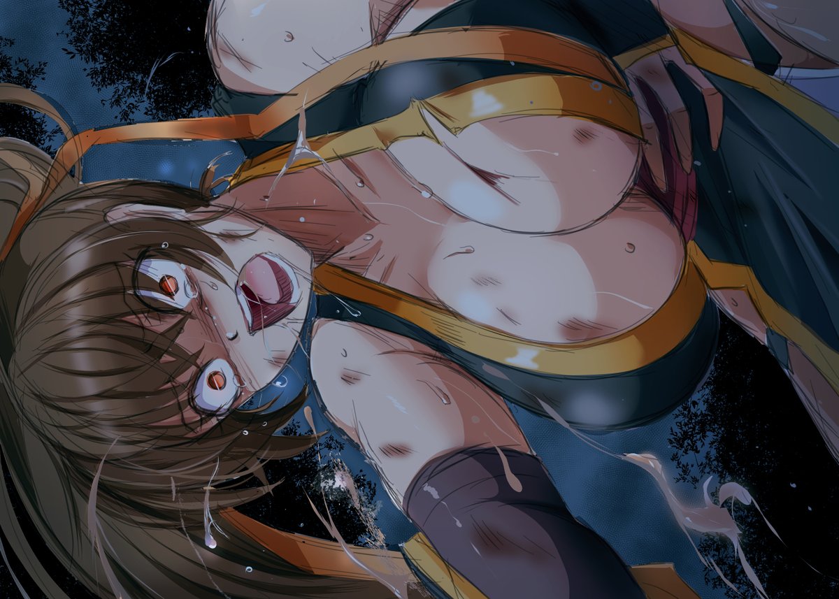 doa リョナ 霞(DOA) 「かすみ、黒装束腹パン事後#リョナ 」|スガレオン🔞のイラスト