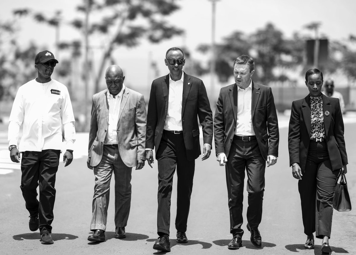 UrugwiroVillage's tweet image. President Kagame and Union Cycliste Internationale (UCI) President David Lappartient flagged off the 17th edition of Rwanda Cycling Tour #TdRwanda2025. This year’s edition comes ahead of the UCI World Championships that is expected to bring together riders from across the world…