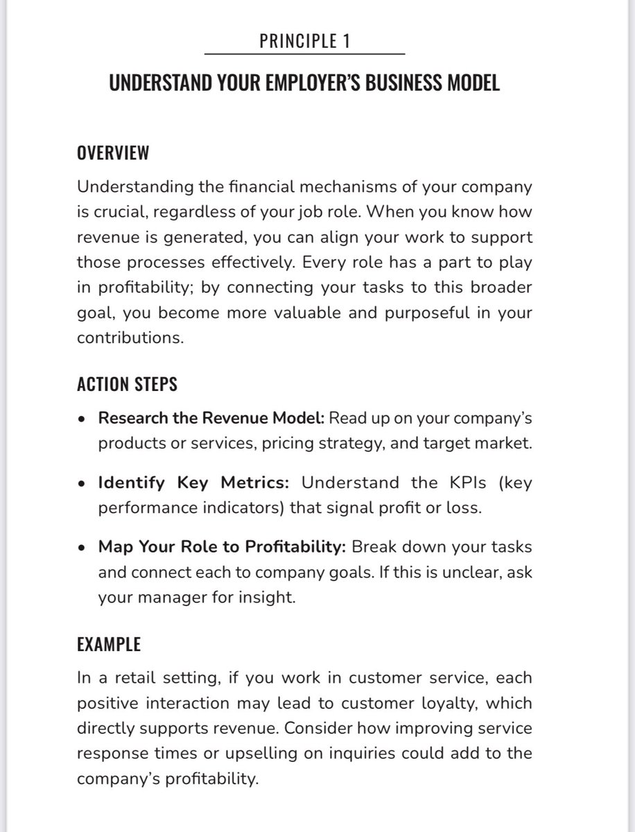 success_at_work's tweet image. Here’s the first post of publishing the key pages from the book! 

Principle 1 from Section 1 - How to Succeed at Work - Understand your Employer’s Business Model.

#successmindset #successatwork 
#success #ProfessionalIntelligence