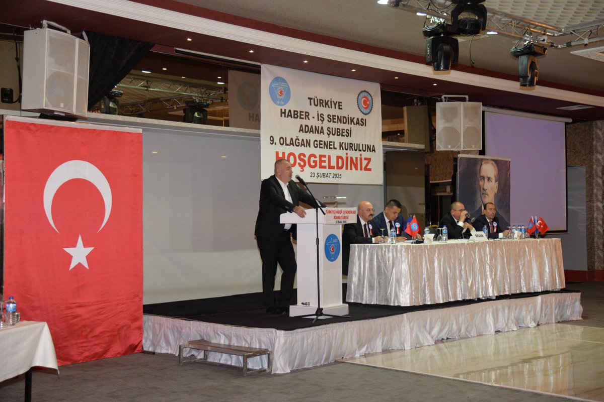 VeliSolak's tweet photo. Türkiye Haber-İş Sendikası Adana Şubemizin 9. Olağan Genel Kurulunu, büyük bir coşku ve yoğun katılımla gerçekleştirdik. Bu önemli günümüzde bizleri yalnız bırakmayan tüm üyelerimize ve değerli teşkilatımıza teşekkürlerimizi sunuyorum.

Genel Kurulumuzun, teşkilatımız ve üyelerimiz için hayırlara vesile olmasını temenni ediyorum.

Güven tazeleyen Mehmet kardeşime ve yönetimine başarılar diliyorum. 
#63yıl 🧿
Yaşasın @turkiskonf 
Yaşasın @TurkiyeHaberis