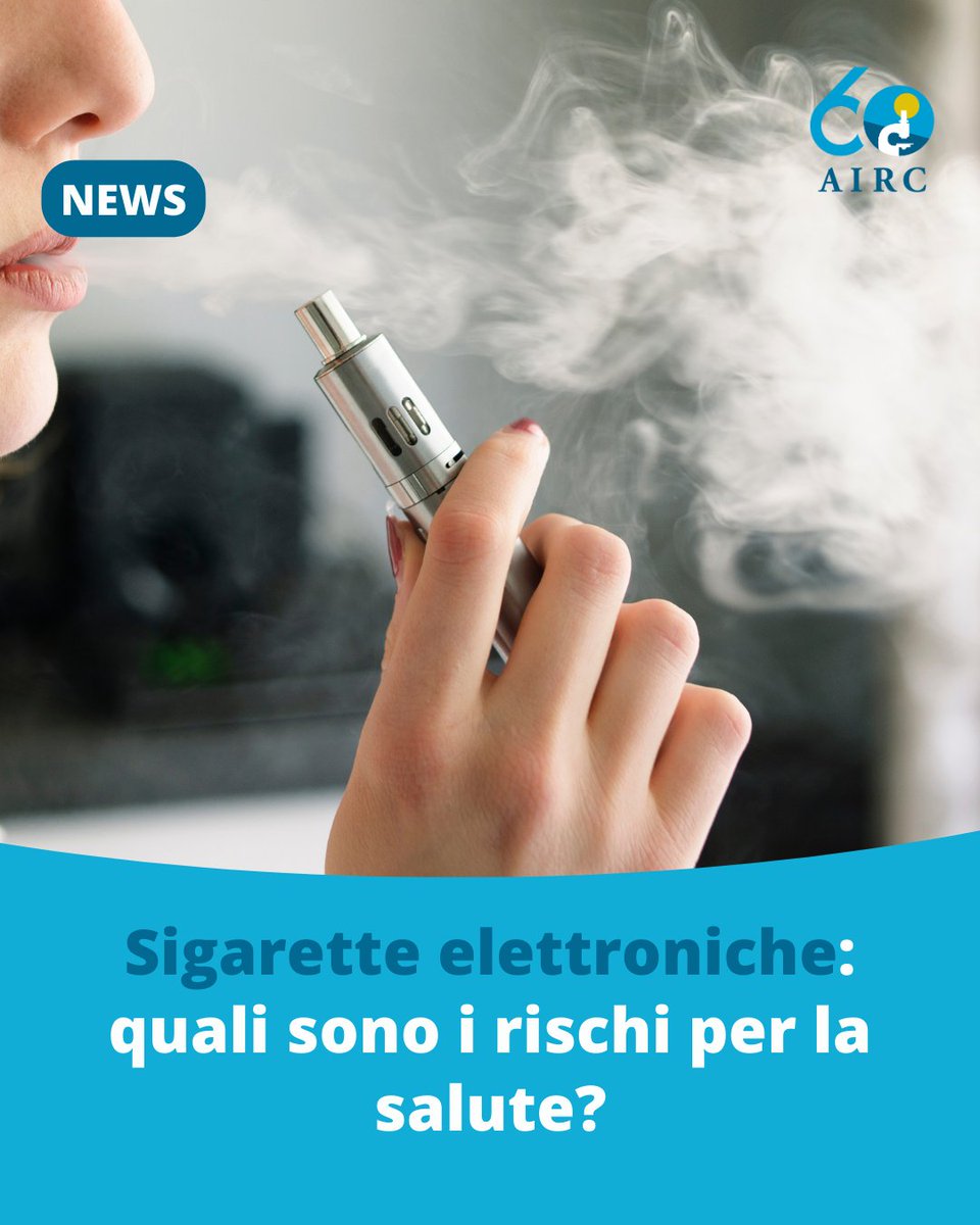AIRC_it's tweet image. 🚬Negli ultimi anni è aumentato il numero di fumatori che fanno uso di dispositivi elettronici, sia esclusivo, sia combinato alle #sigarette tradizionali. Spesso le sigarette elettroniche sono percepite come un’alternativa innocua rispetto alle classiche sigarette, ma in realtà…