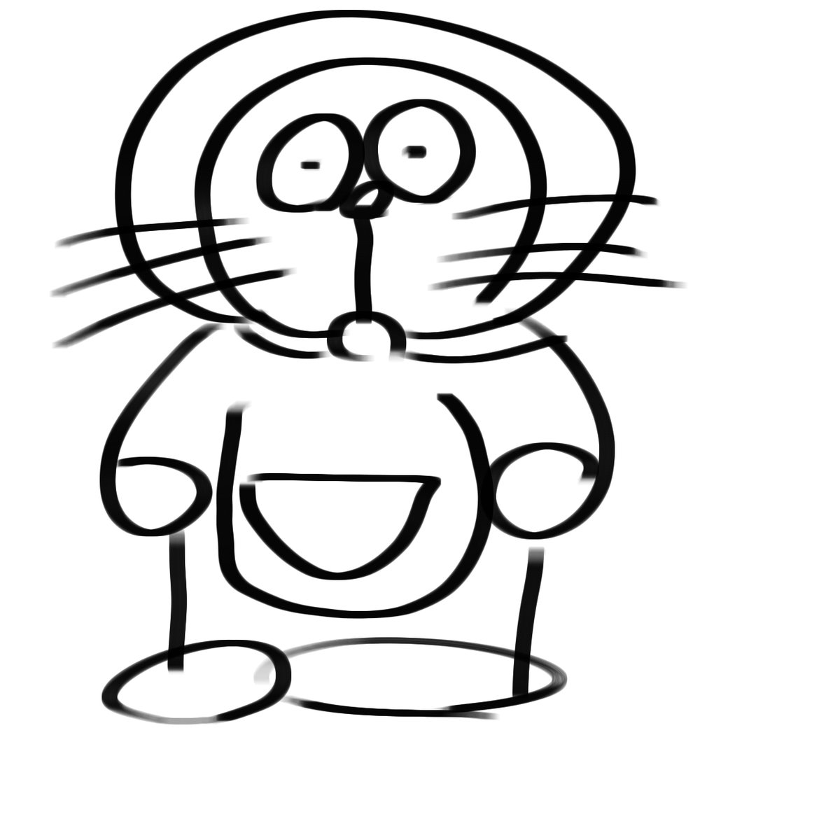覚えてる絵描き歌通りに描いたらこうなった