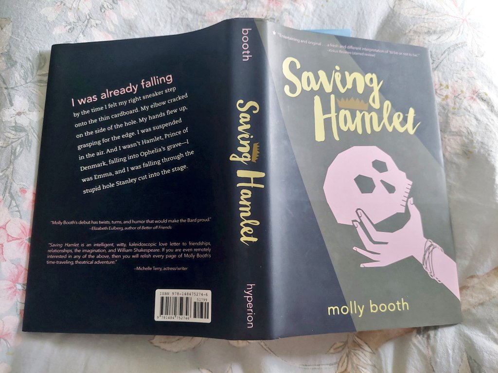 DrSarahOlive's tweet photo. Reading a lot of #Shakespeare children's & YA #biofiction the last few months, for a project. Molly Booth's #SavingHamlet has been a highlight for its female narrator, rare foregrounding of crew over cast, LGBTQIA characters, drama kids with IRL high school dramas ❤️🧡💛 Gripped! https://t.co/gH8T3V5t0c