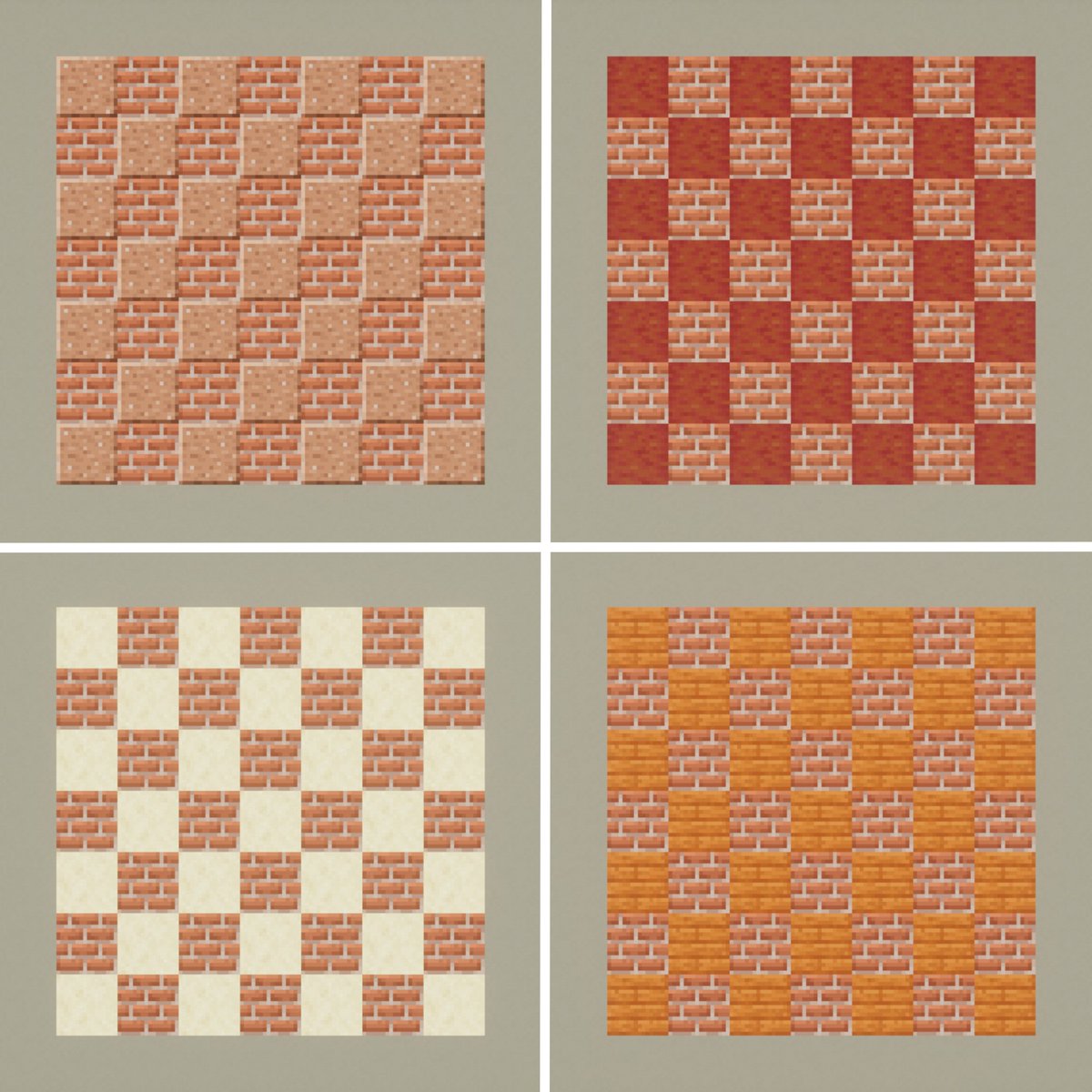 レンガの床デザイン
#Minecraft #minecraft建築コミュ