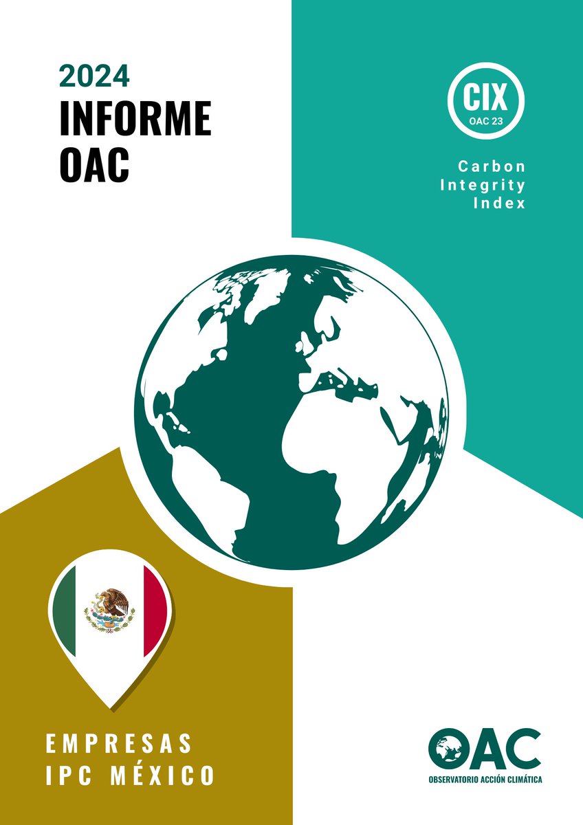 OAC (@oaccionclima) on Twitter photo 🇲🇽 Presentamos los resultados de un análisis exhaustivo sobre las empresas que conforman el índice bursátil IPC de #México con el objetivo de respaldar futuros avances hacia una política ambiental de alcance global.
Descubre los hallazgos clave en:
📄 observatorioaccionclimatica.org/wp-content/upl… 🇲🇽 Presentamos los resultados de un análisis exhaustivo sobre las empresas que conforman el índice bursátil IPC de #México con el objetivo de respaldar futuros avances hacia una política ambiental de alcance global.
Descubre los hallazgos clave en:
📄 observatorioaccionclimatica.org/wp-content/upl…