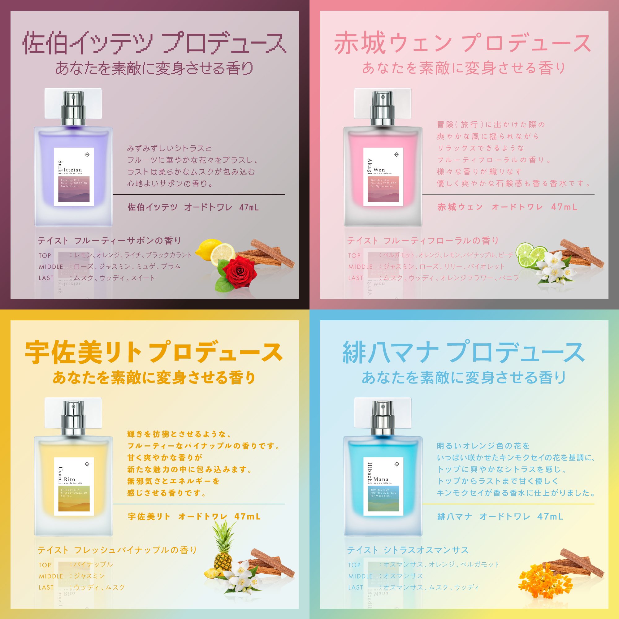 バーチャルライバーグループ「にじさんじ」×Anidealフレグランス