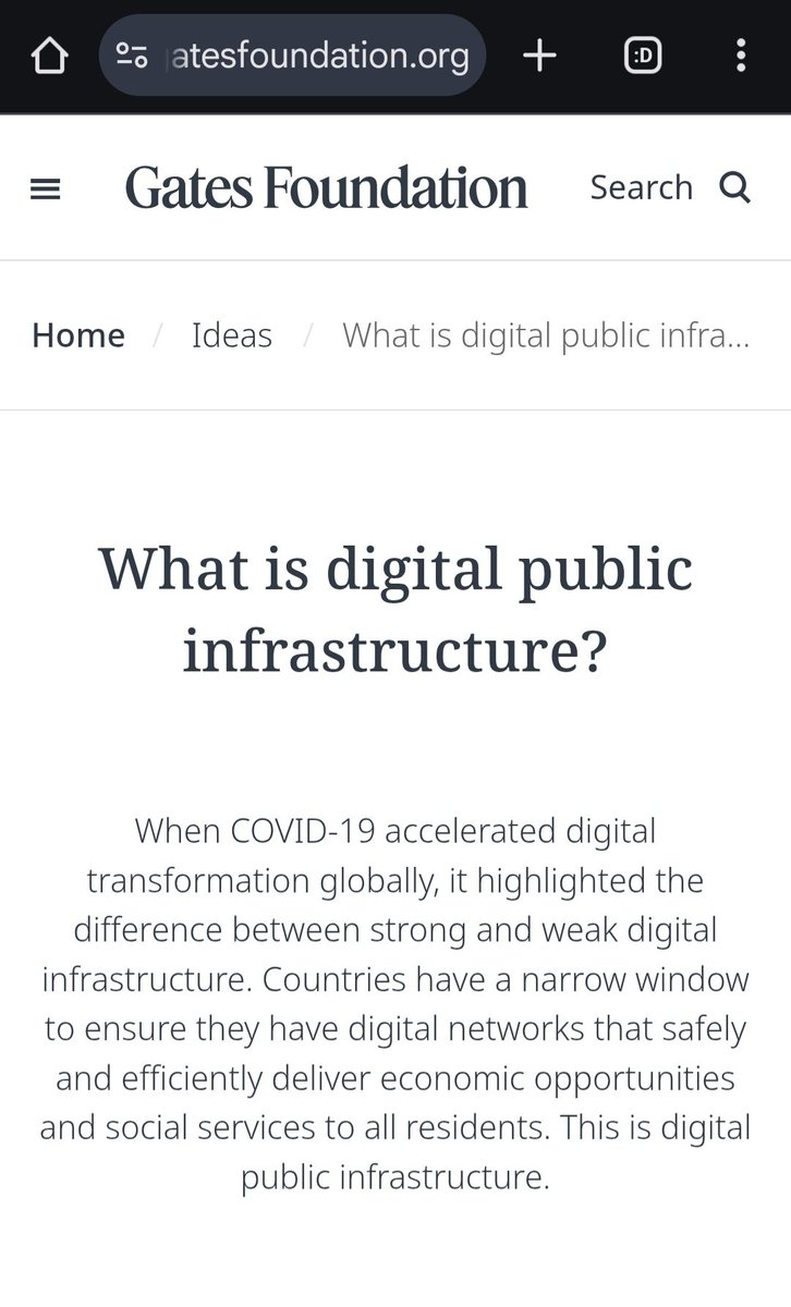 greg_scott84's tweet photo. Digital Public Infrastructure🧵

1) Bill Gates, the Rockefeller Foundation and others are pushing for a global digital network connected to AI. 

This is where digital ID, smart cities, AI, banking, climate change, healthcare, government services and Agenda 2030 all converge. ⬇️ https://t.co/6e529yHNjj