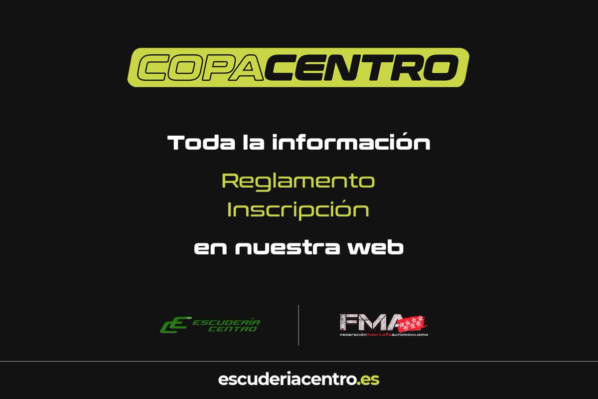 Nace la nueva Copa Centro, una copa económica, accesible, con importantes premios en metálico por prueba -mayores que los de la extinta Challenge Rallycracks- y con más libertad técnica.

Tienes toda la información:

escuderiacentro.es/2025/02/23/tod…