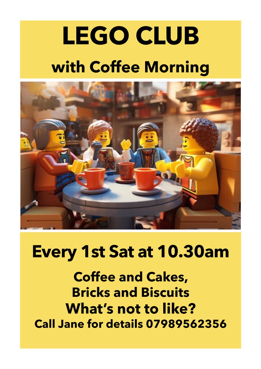 Our next lego club is at 10.30am on Saturday, April 5th. What will you be making?