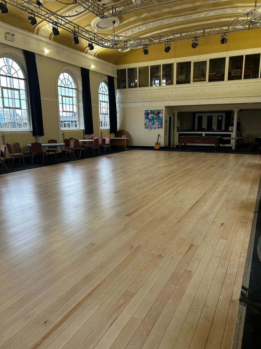 wfsnorthwales's tweet photo. It was a pleasure to restore this maple dance floor, for the Clock Tower in Mostyn.
We gave the floor a full sand and seal, finished with a 3 coat berger_seidle lacquer system. It looks stunning 💃 🕺
#renovation
#restoration
#dancefloor
#wood
#flooring
#mostyn
#northwales https://t.co/Q1jBcSoXmg