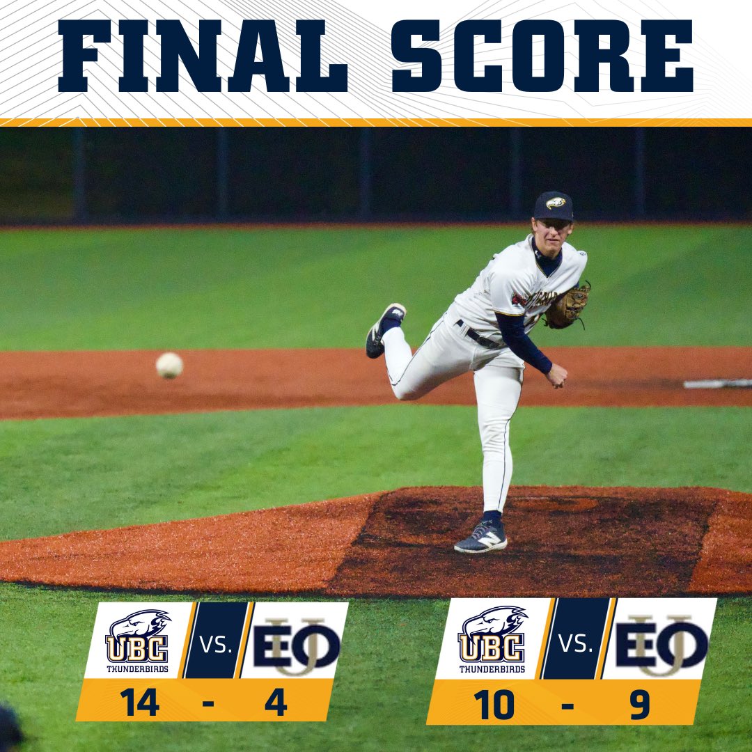 ⚾️BSB | <a href="/ubc_baseball/">UBC Baseball</a> dominates in the rain, sweeping Eastern Oregon University in a strong home opening day!☔️