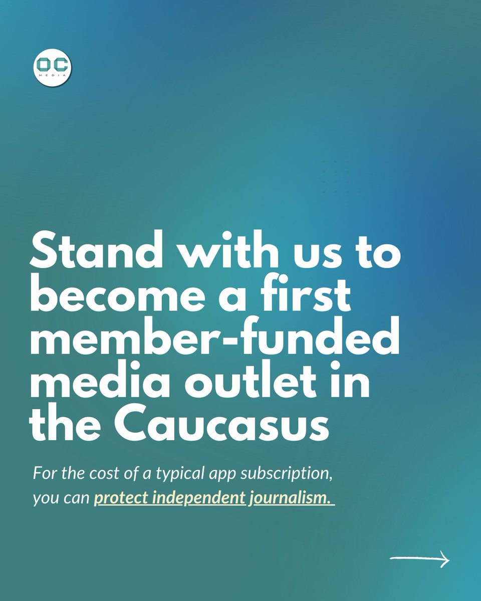 Independent media is under siege! For the cost of a typical app subscription, you can protect independent voices across the Caucasus.

Learn more: oc-media.org/membership/