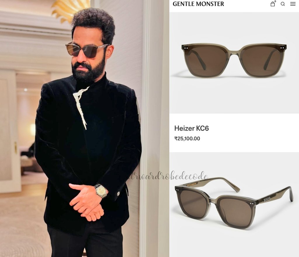 NTRWardrobe's tweet image. . @tarak9999 in Gentle Monster - Heizer Sunglasses.
Cost - 25,100 INR
#ManOfMassesNTR
#NTRWardrobeDecode