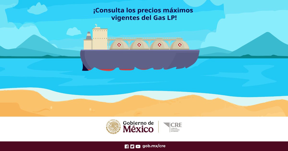 CRE México (@cre_mexico) on Twitter photo Conoce los precios máximos aplicables a consumidores finales de Gas LP  por región y medio de venta. Vigencia del 23 de febrero al 01 de marzo de 2025. De conformidad al Acuerdo A/023/2022 
gob.mx/cre/documentos… Conoce los precios máximos aplicables a consumidores finales de Gas LP  por región y medio de venta. Vigencia del 23 de febrero al 01 de marzo de 2025. De conformidad al Acuerdo A/023/2022 
gob.mx/cre/documentos…