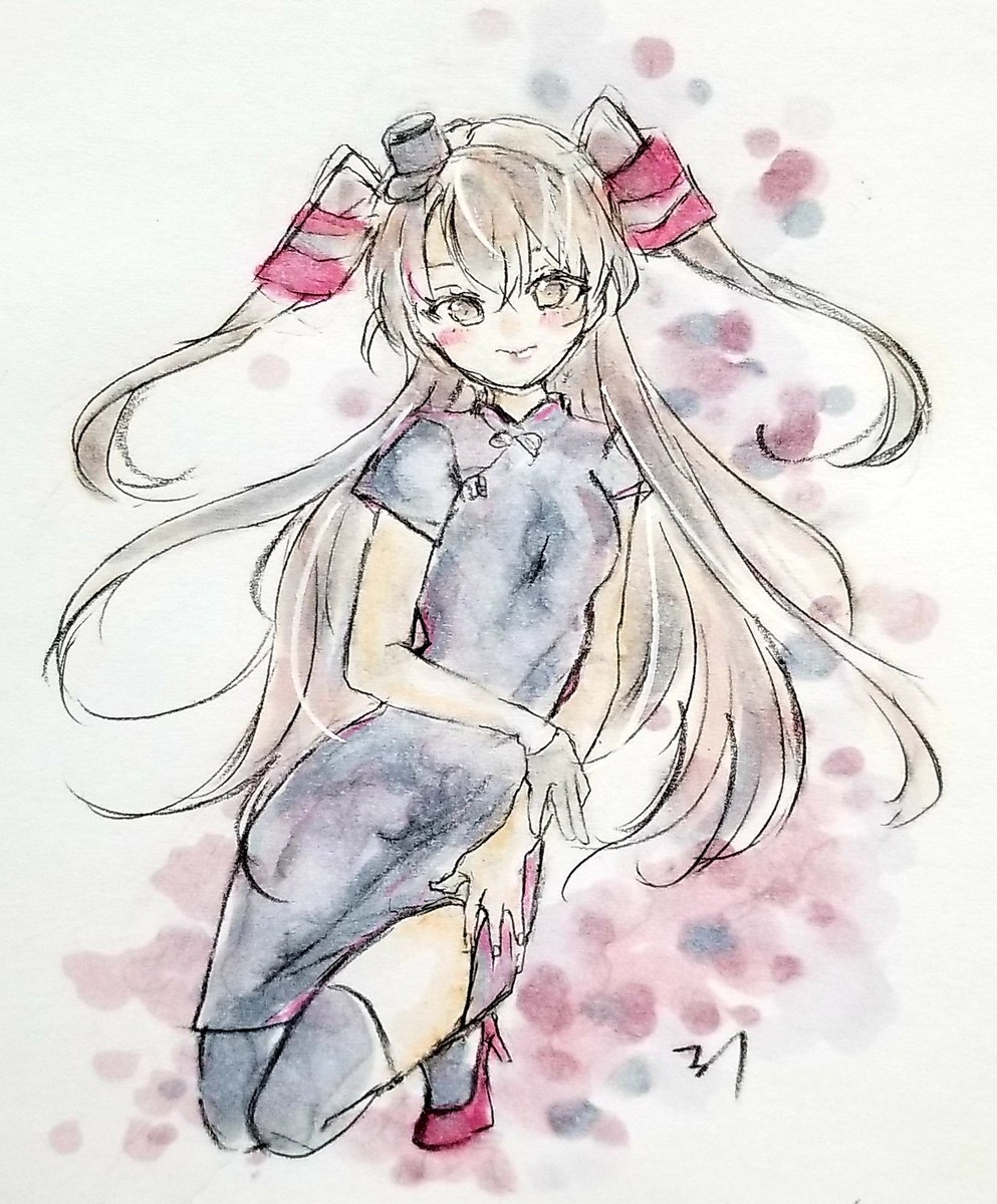 時雨(艦これ) ,時雨改二 「アナログ絵最高(*'∇`)ノ#皆のアナログ絵が見たい 」|ヨシナのイラスト
