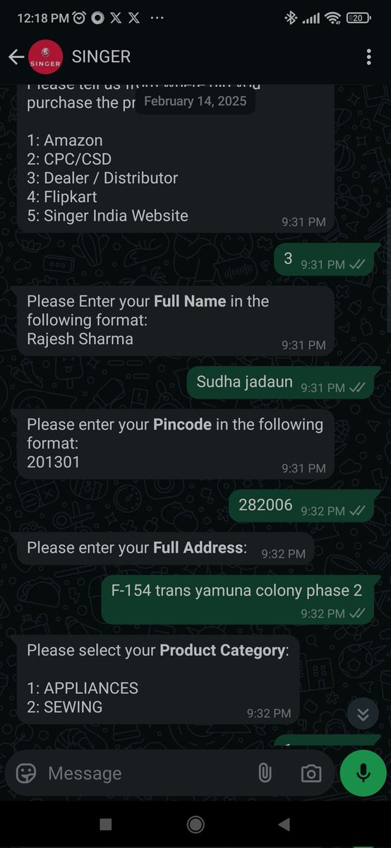 Kapilpratap6's tweet photo. @SingerIndialtd 
Worst service https://t.co/zgnf8Vrh6S