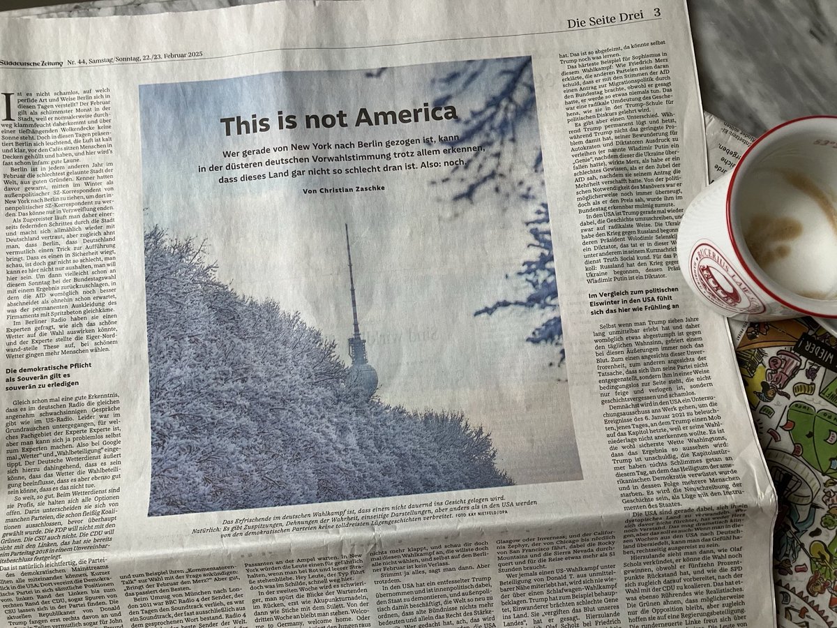 Helene Bubrowski (@helenebubrowski) on Twitter photo Was für ein wundervoller Text von <a href="/ChZaschke/">Christian Zaschke</a> in der <a href="/SZ/">Süddeutsche Zeitung</a>! Genau das richtige am (heute doch tatsächlich klammfeuchten!) Februarmorgen. Da gehe ich gleich noch viel lieber wählen! Was für ein wundervoller Text von <a href="/ChZaschke/">Christian Zaschke</a> in der <a href="/SZ/">Süddeutsche Zeitung</a>! Genau das richtige am (heute doch tatsächlich klammfeuchten!) Februarmorgen. Da gehe ich gleich noch viel lieber wählen!