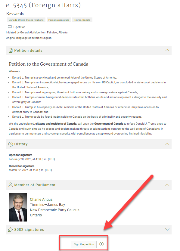 TriciaAFenmore's tweet photo. 🇨🇦Canadians, please REPOST. 🇺🇸🦧(see image below) should not be allowed into Canada, not even for the G7 summit. If you agree, click "sign the petition" in the link. REMEMBER to confirm the link in the email you'll receive. #canadianpolitics #cdn #orange https://t.co/krGolsxPnE https://t.co/KiX88VDI2b