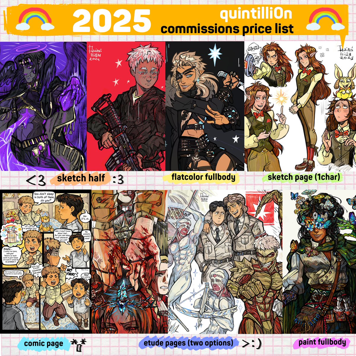 quintilli0n's tweet image. #CommissionSheet 🌽DM me if u interested!
or sent e-mail to 💌 gotickarmy244@gmail.com
Thank you!!! ☺️
2025 Price list link: ➡️drive.google.com/file/d/1I9gnRt…
p.s. if you want some of previous types of commss 2023 Price list link ➡️ drive.google.com/file/d/11qJhut…