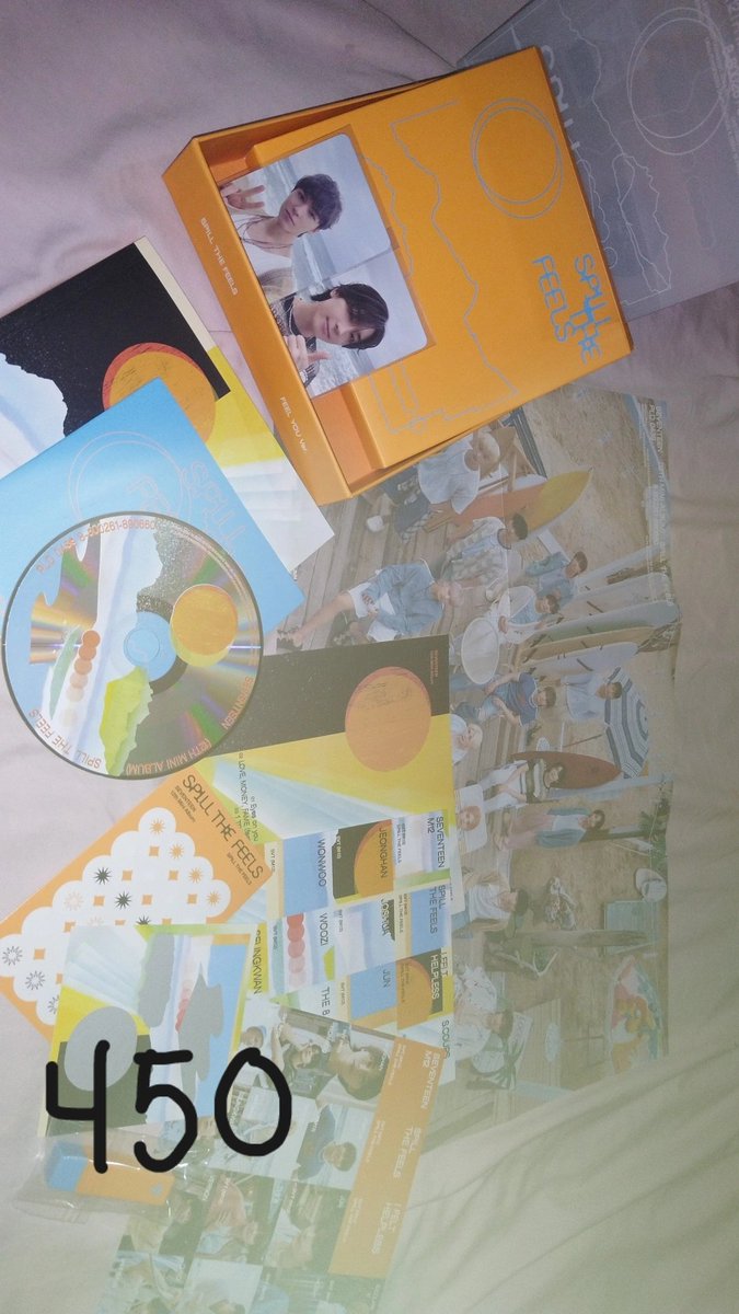 Wts lfb
₱450—Spill the feels feel you ver. 
(Unsealed but complete inclu)
Pulls: wonwoo and vernon
Pf: 20
Can do 1 week reservation/dop
Rfs: stop collecting na

🧿Seventeen spill the feels feel you wonwoo vernon mingyu tadashi hoshi jun seungkwan woozi scoups joshua dino han