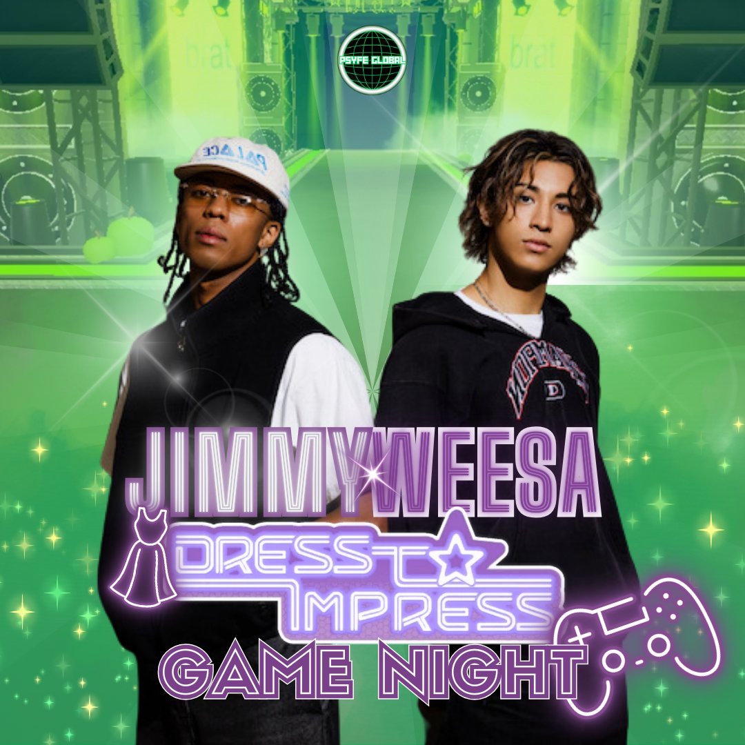 psyfe_global's tweet photo. [🎂] #PSYCHICFEVER #NagoBroskiDay Dress to Impress Game Night

Show off your Perfect looks at PSYFE GLOBAL’s DTI Night for PSYFE’s fashionistas #JIMMY and #WEESA🍔🥑

To join, add @psyfe_global on Roblox — create killer PSYFE themed looks, play with other #ForEVER, and more! We hope to see you there💜💚

📆 02.26.25
⏰ 12:30 PM JST
🎮 https://t.co/twLmmkQh39