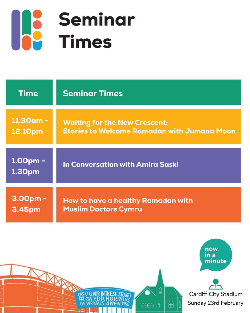 Today! Join us at the Big Halal Lifestyle Expo at Cardiff City Stadium for an exciting line-up of seminars.

🎟️ Make sure to grab your free ticket for entry ahead of today: tickettailor.com/events/bighala…

📍Cardiff City Stadium
⏰ 9:30am - 5:30pm