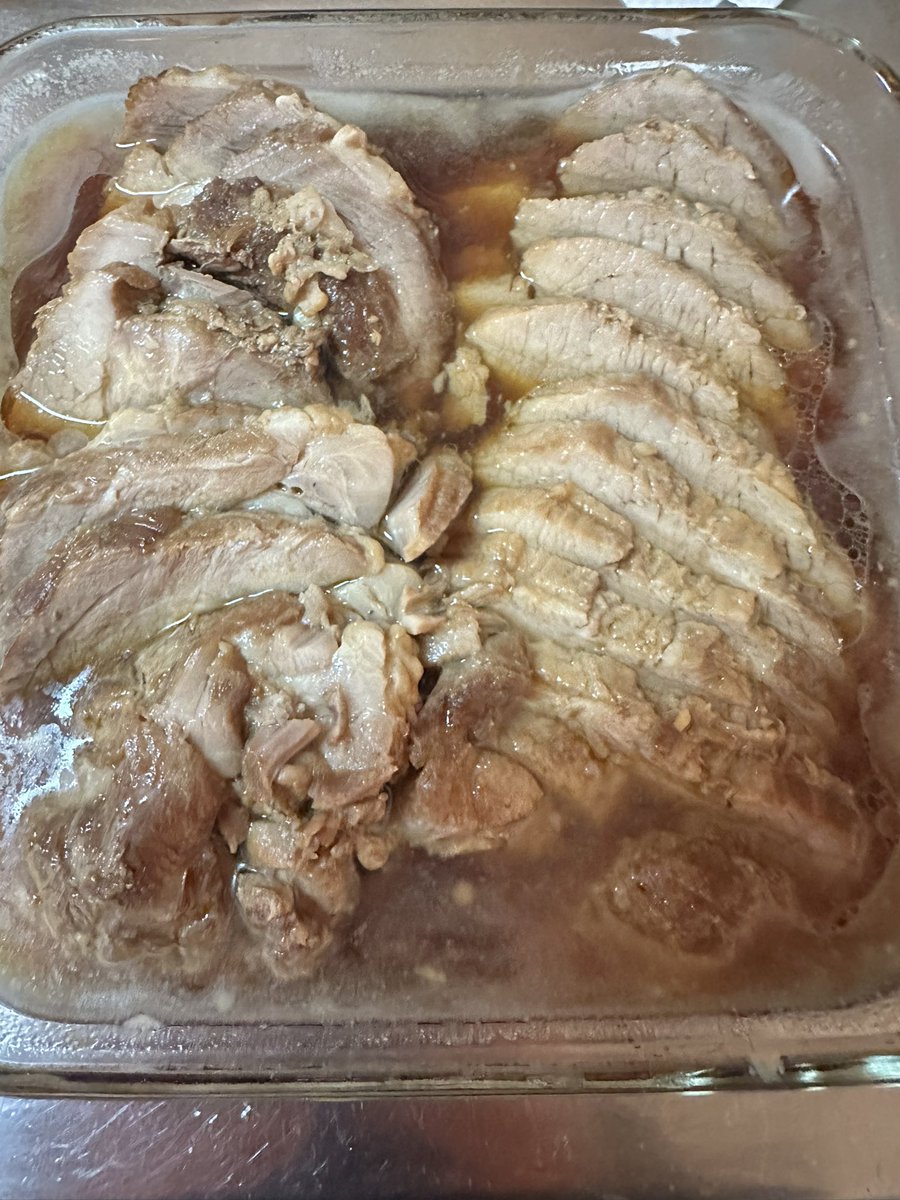 チャーシュー麺を食べたくて、チャーシュー作ってみた😄