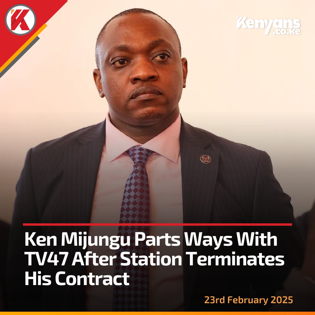 itskipronoh's tweet photo. Ken Mijungu was fired from KTN two weeks ago and joined TV47, but was immediately let go. Wueh! https://t.co/PrXC6Tsh4Q