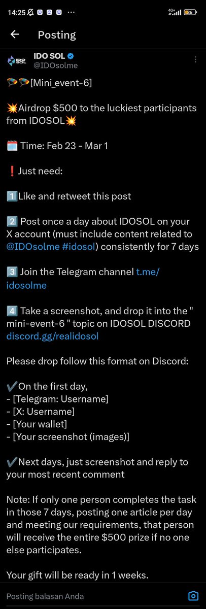 ahm_fzn194's tweet image. MINI EVENT 6 @IDOsolme 
Idosol is a leading token developer on the solana network!
 #Idosol