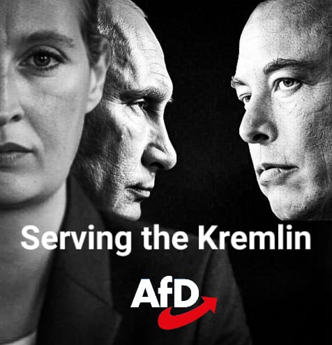 Nevergiveup3110's tweet photo. Hello Elon Musk, you could have gone down in history as a visionary, but instead you will be remembered as Putin's bootlicker and destroyer of the free world.

You are a right-wing extremist idiot, nothing else!

The AfD is destroying Germany and you are for it.
@elonmusk

#NoAfD https://t.co/7rlnaSIAdW