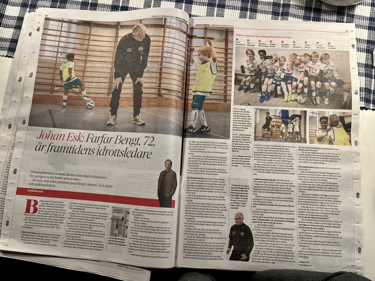 Krönika i DN 23/2 (Johan Esk). Så mycket bra i den här!