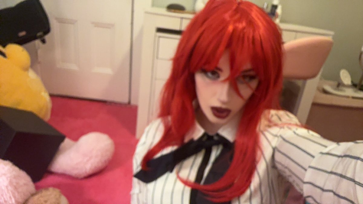 Currently sitting in my room at almost 3am in full Rias Gremory cosplay