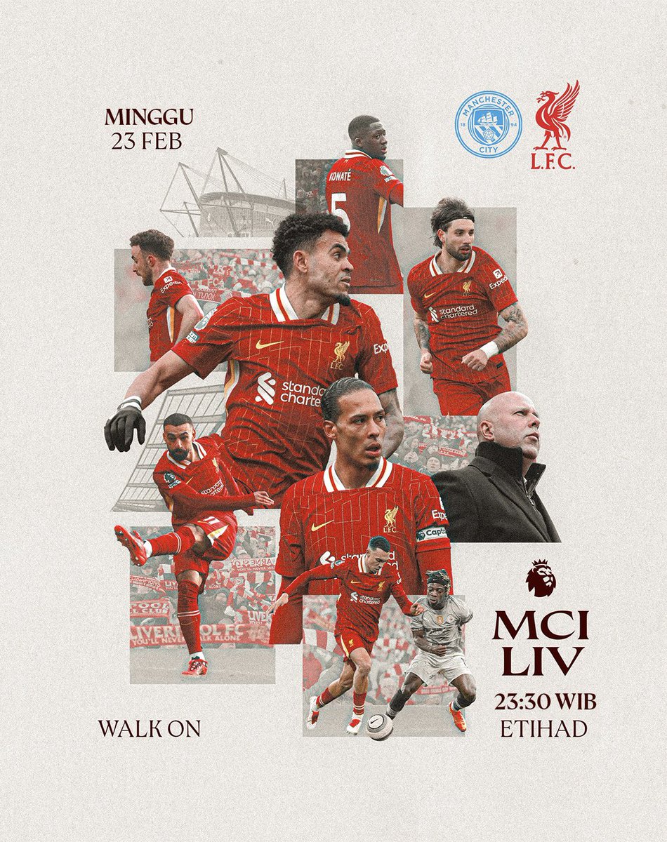 LFCIndonesia's tweet photo. 🔥 𝐇𝐀𝐑𝐈 𝐋𝐀𝐆𝐀!!! 🔥

Laga besar akan tersaji kala the Reds berjumpa Manchester City pada laga lanjutan @premierleague di Etihad malam ini ✊⚔️🔴

#WalkOn | #MCILIV https://t.co/JX0HDvVcUk