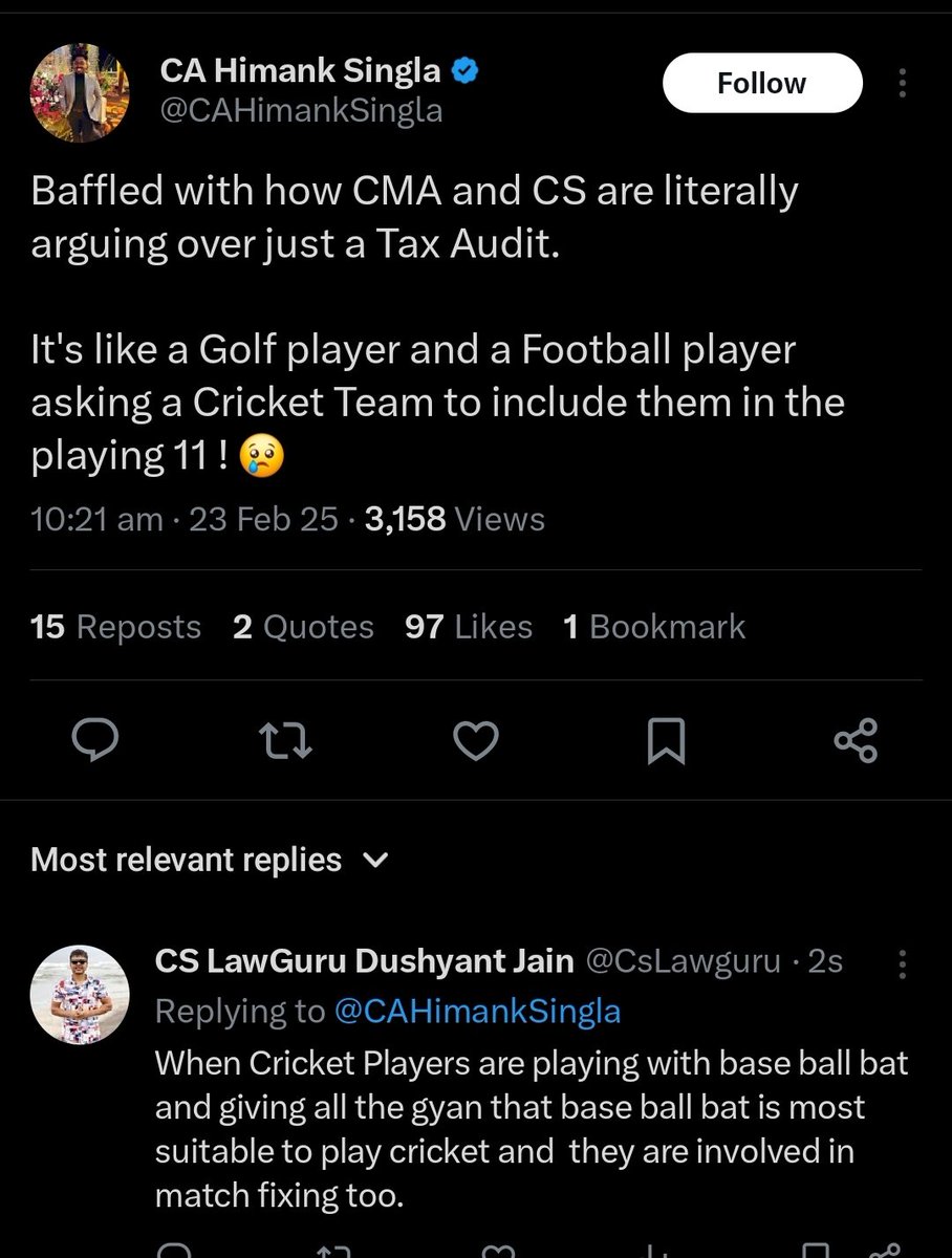 CsLawguru's tweet image. Where these people get the logic from 

#taxauditforcscma
@nsitharaman @narendramodi