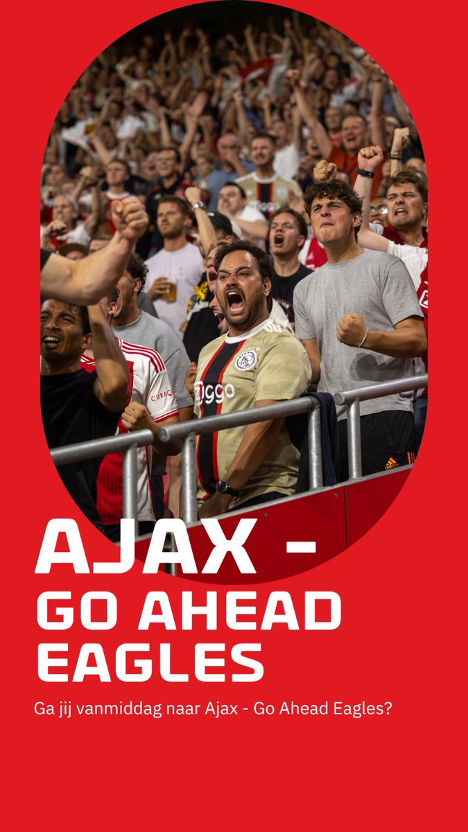 Vanmiddag naar Ajax - Go Ahead Eagles? Lees hier alles over je bezoek aan de ArenA: johancruijffarena.nl/kalender/13499…