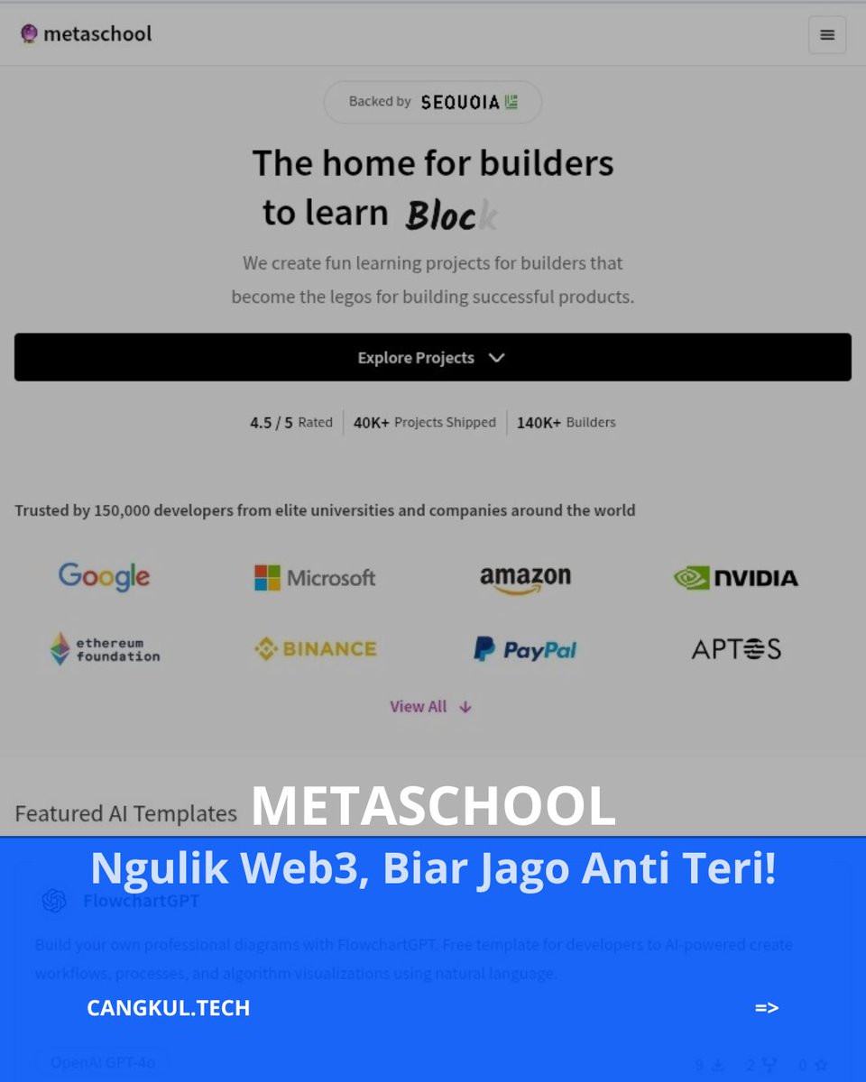 NgajiKripto's tweet photo. Siap-siap jadi developer jago di dunia AI dan Web3 bareng Metaschool! Nikmati proyek belajar seru yang bikin lo jago bikin produk keren.
Repost IG: https://t.co/tEV4qWT2CQ
#metaschool #belajarweb3 #web3 #ai #belajarai #blockchain #blockchaintechnology https://t.co/7lseFAo1LD