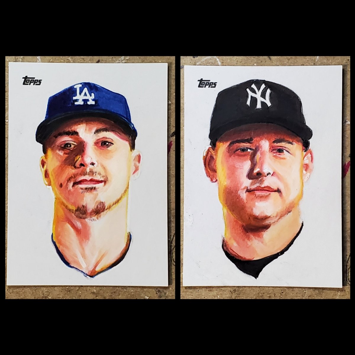 mantis923's tweet photo. Card art I contributed to 2025 Topps S1. Since they were drawn right after the World Series, I went with the starting lineups from game 1.
Player commissions available on licensed stock starting at 350. DM me if interested. #Dodgers #Yankees #sketchcards Batting 6th https://t.co/3S7VS7t7FJ
