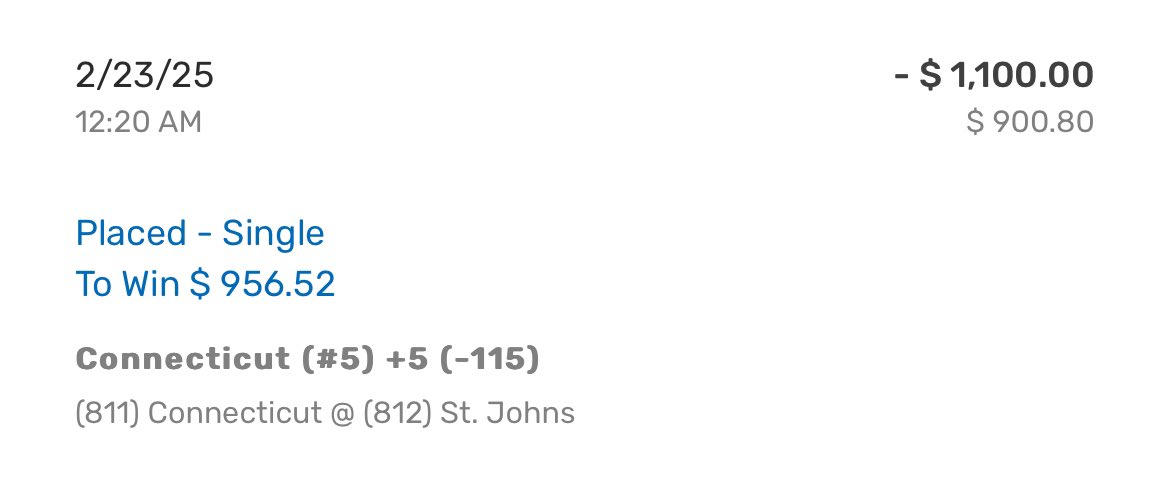 iParlayed's tweet image. NCAAB Play 🏀

UConn +5