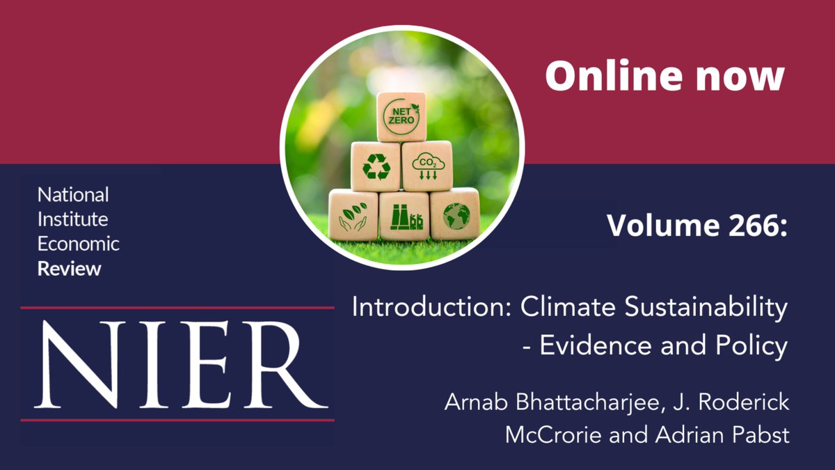 National Institute of Economic and Social Research (@niesrorg) on Twitter photo #WeekendReading 💡
The latest issue of our <a href="/NIESRreview/">NIER</a> is out now!
Volume 266 on #Climate Sustainability is introduced by our <a href="/EconArnab/">Arnab Bhattacharjee FRSA</a> & <a href="/AdrianPabst1/">Adrian Pabst</a> and <a href="/univofstandrews/">University of St Andrews</a>'s J. Roderick McCrorie 🌱📃
Read their article here ⬇🔓
hubs.la/Q037vtjg0 #WeekendReading 💡
The latest issue of our <a href="/NIESRreview/">NIER</a> is out now!
Volume 266 on #Climate Sustainability is introduced by our <a href="/EconArnab/">Arnab Bhattacharjee FRSA</a> & <a href="/AdrianPabst1/">Adrian Pabst</a> and <a href="/univofstandrews/">University of St Andrews</a>'s J. Roderick McCrorie 🌱📃
Read their article here ⬇🔓
hubs.la/Q037vtjg0