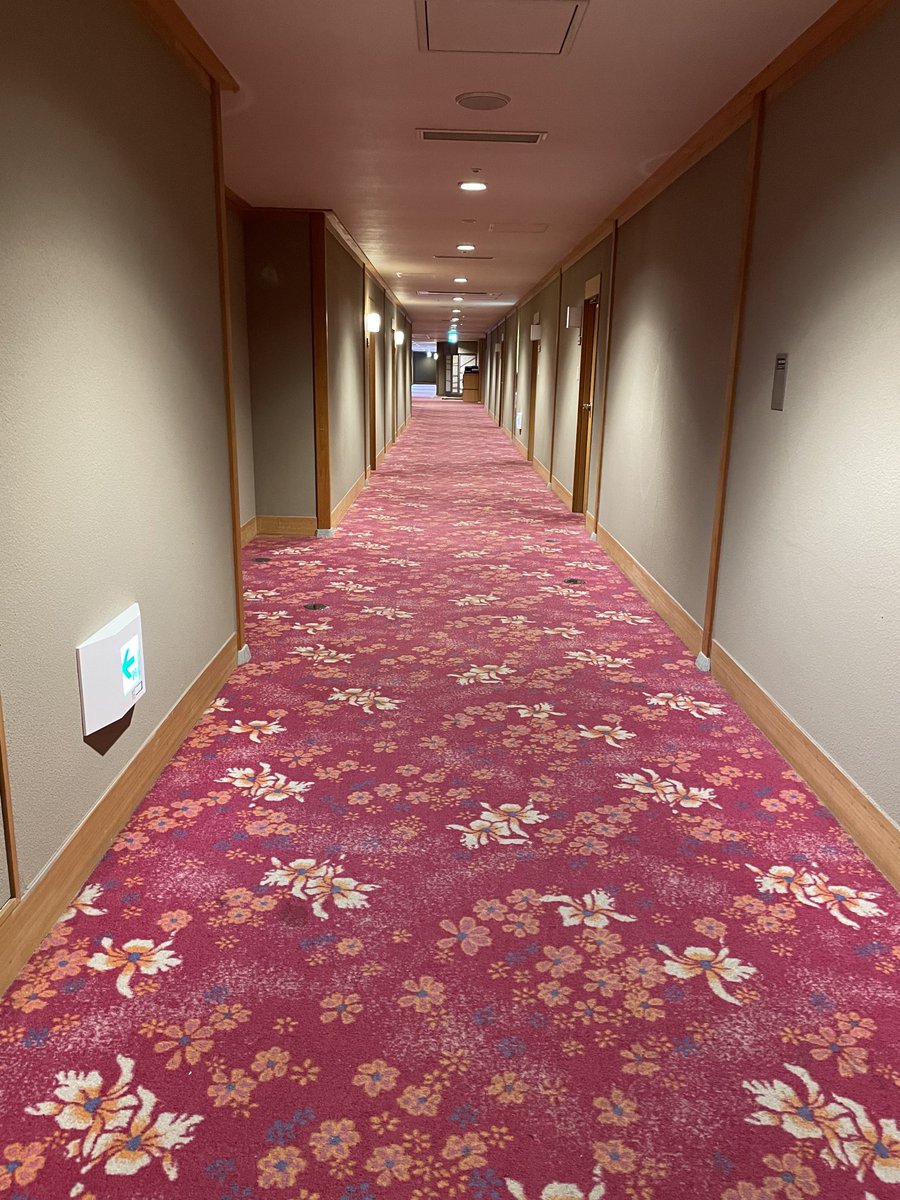maemukidayon's tweet image. あわら温泉旅館清風荘で素泊まりしてきました、ロビーには織物が飾られていて思わず📸
売店には日本酒「女将」などたくさんの種類のお酒もありここでも思わず📸
廊下も😆📸