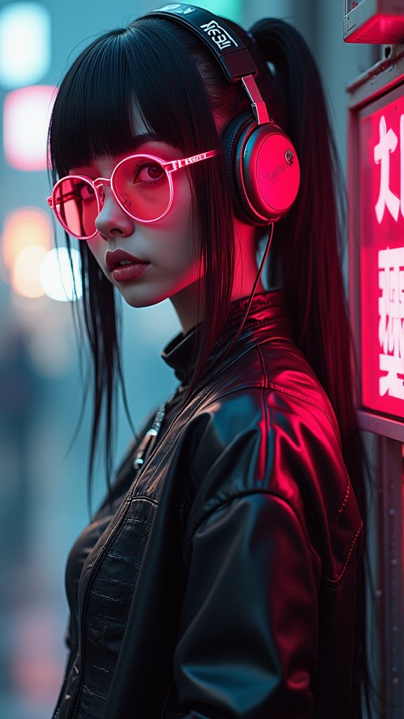 cyberpunk girl made by guapaai.com