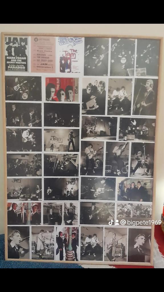 Peter140169's tweet photo. I thought I would put my framed postcards of The Jam up today in respect of Rick Buckler https://t.co/yVo6phZFSV