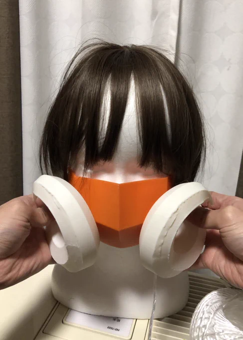 巻き角をガスマスクみたいに付けても良さそうって意見いただいて試してみたけど確かにアリ!! 