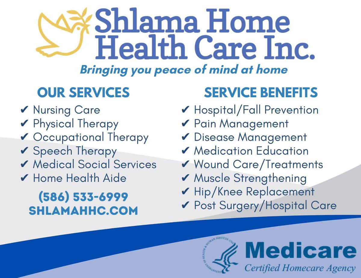 ShlamaHHC's tweet photo. When it comes to #health, comfort, and convenience, #Shlama #homehealth offer many benefits!

Contact us today to learn more about how we can help you or your loved ones
https://t.co/QbDnUuHI5S https://t.co/f0B1MpKwvV